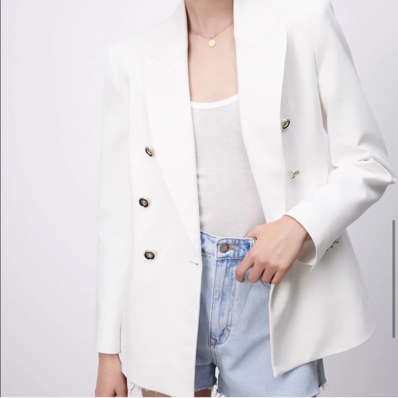 NWT ZARA DOUBLE BREASTED BALMAIN STYLE BLAZER - Picture 6 of 11